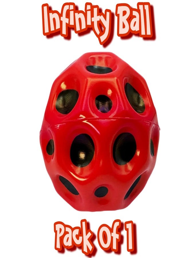 Buko Super Infinity Crazy Bounce Moon Ball: Ultimate Grip and Catch, Enhances Hand-Eye Coordination (Pack of 1 (Red) - Image 2